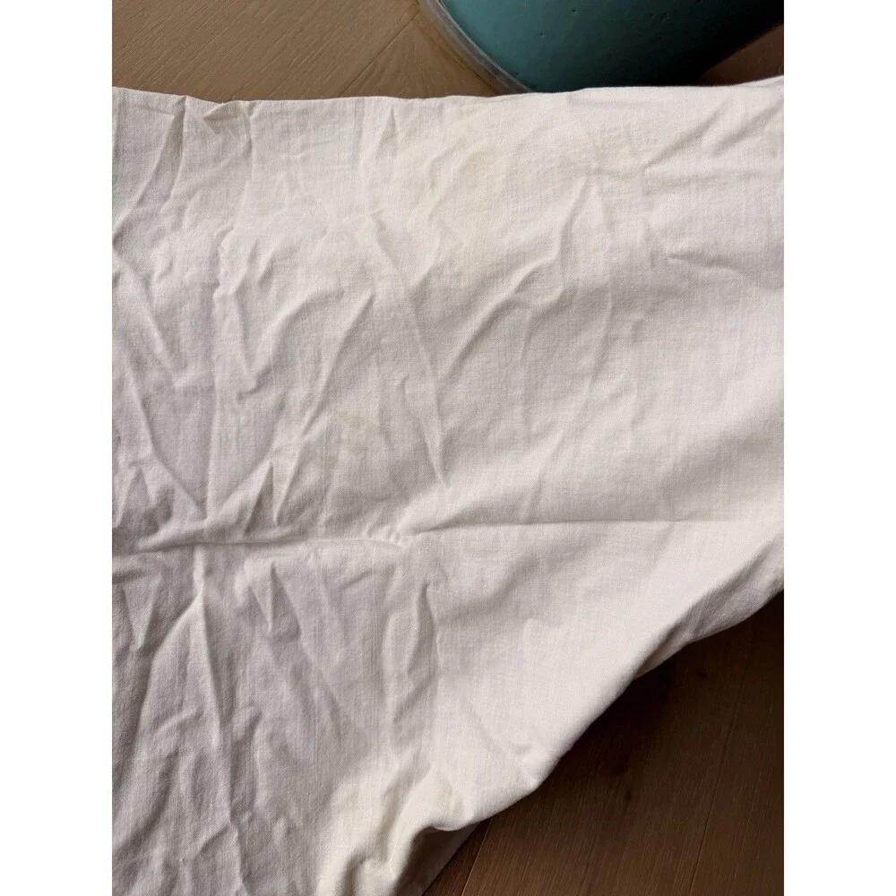 Vintage Handmade Embroidered Standard Pillowcases Floral Set Of 2 Matching
